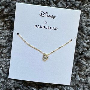 BaubleBar x Disney Mickey Mouse CZ Pendant Necklace- Gold
